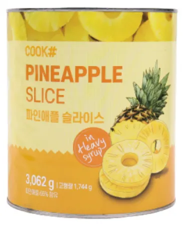 쿡샵 파인애플캔(슬라이스) 3kg