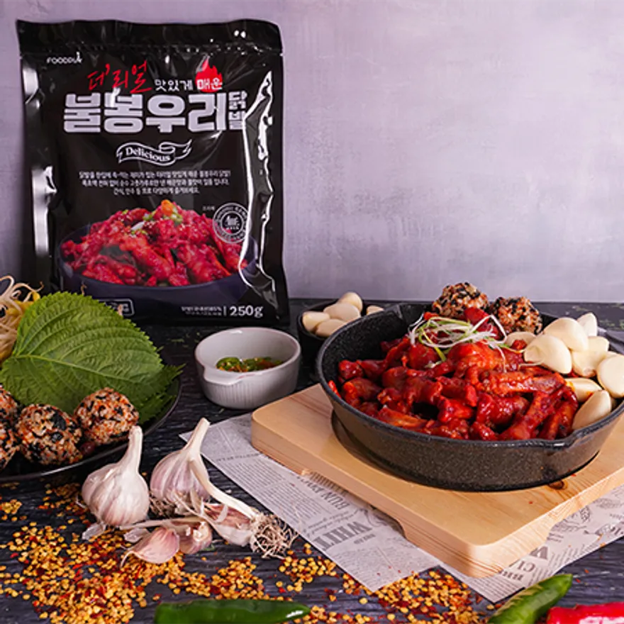 더리얼 숯불향 가득 맛있게 매운 불봉우리 닭발 (250g/냉동) 이미지