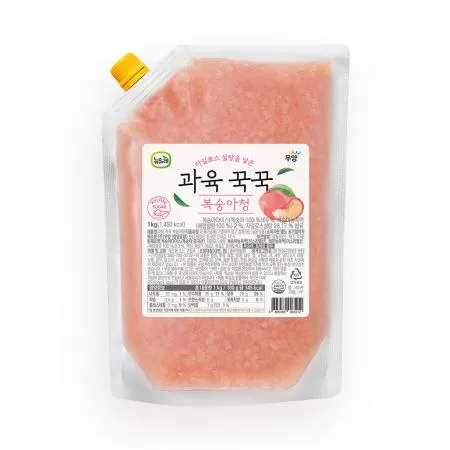 뉴뜨레 냉동 과육꾹꾹 복숭아청 1kg