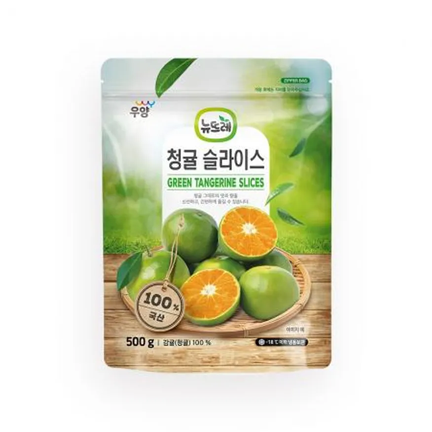 뉴뜨레 냉동 국산 청귤 슬라이스 500g 이미지