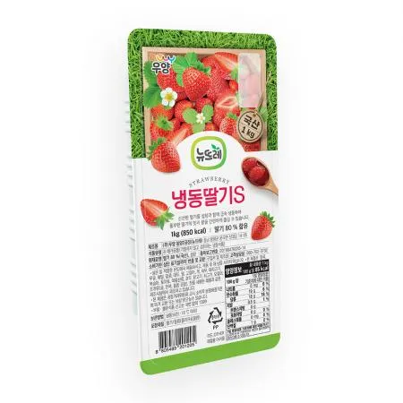 뉴뜨레 냉동 국산 딸기 가당 슬라이스 냉동딸기S 1kg