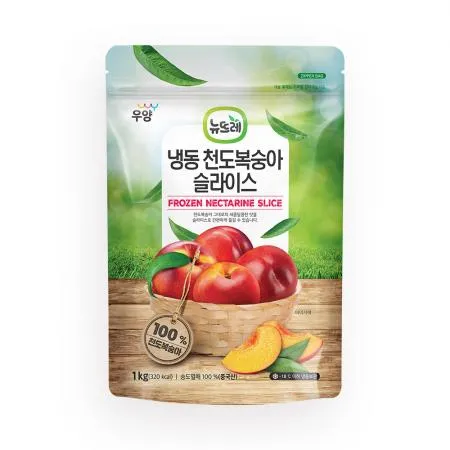 뉴뜨레 냉동 천도복숭아 슬라이스 1kg