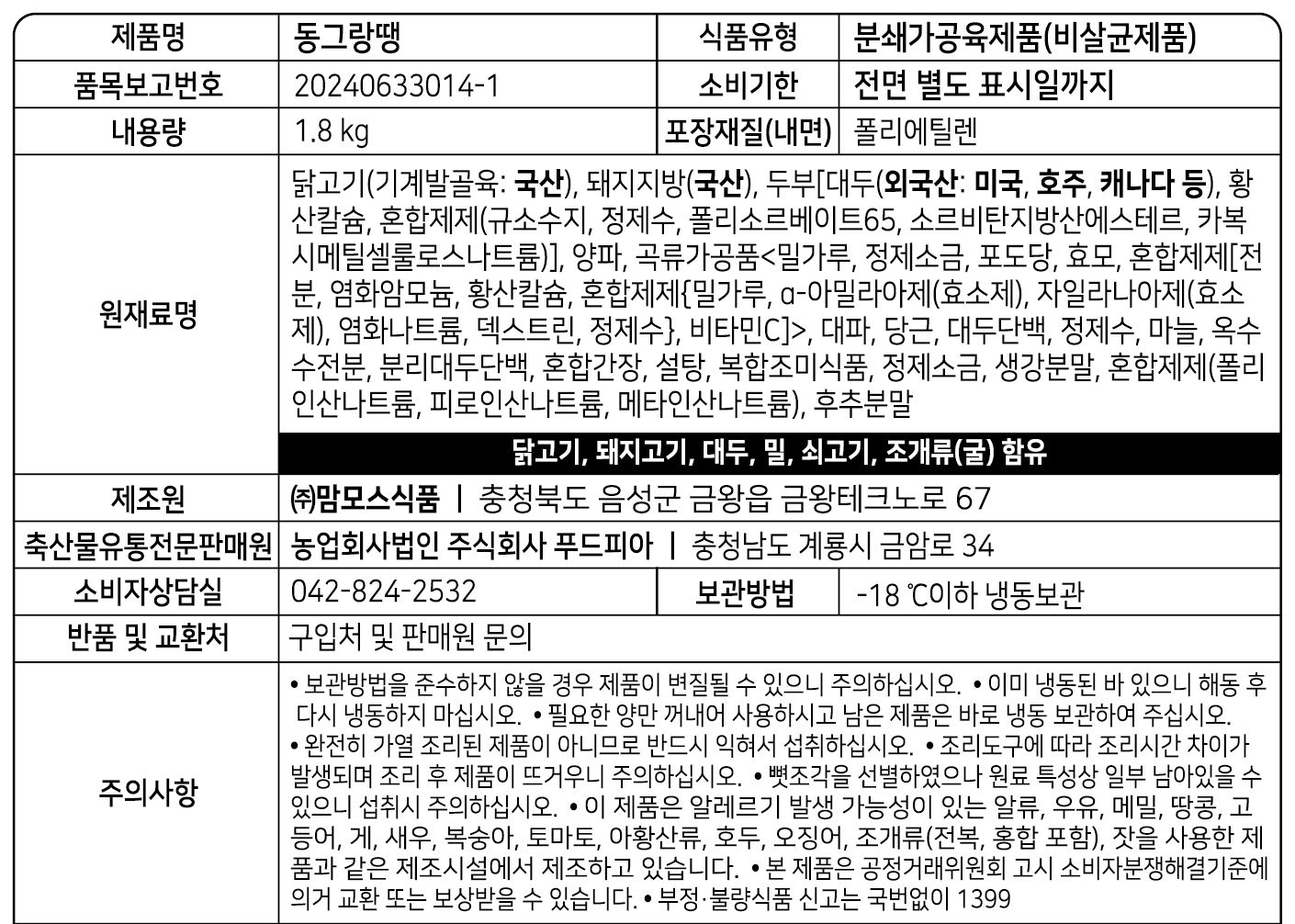 상품정보제공고시