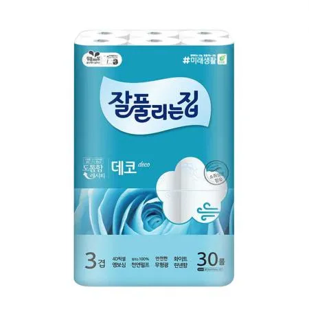 잘풀리는집 3겹 더도톰한 데코 화장지 30m 30롤