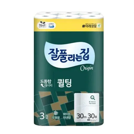 잘풀리는집 3겹 퀼팅 오리지날 화장지30m30롤