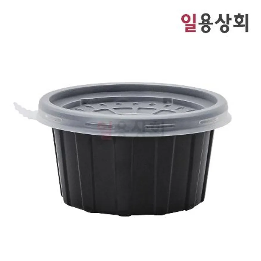 국용기 BFP 95파이 소 200ml 500세트 검정 이미지