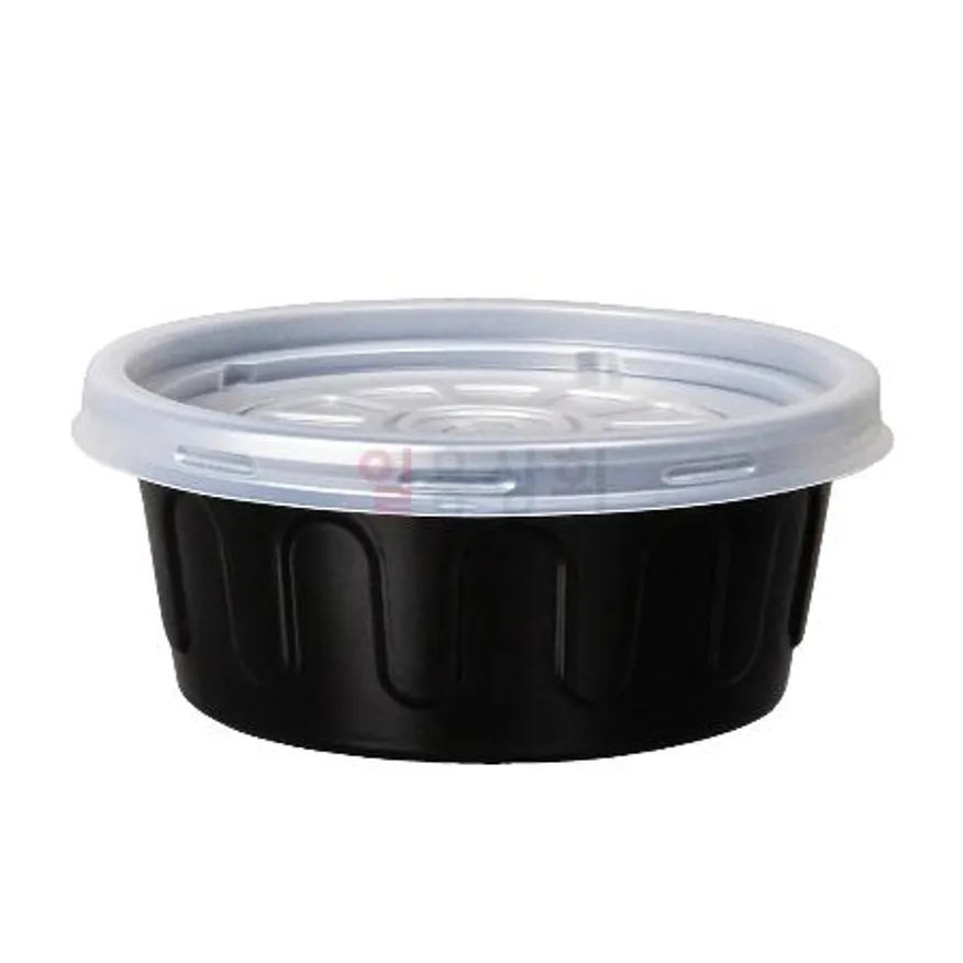 국용기 JH 105파이 소 250ml 500세트 검정 이미지