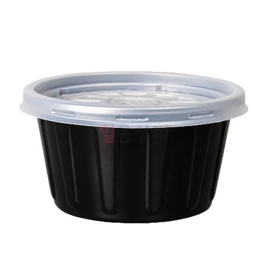 국용기 JH 105파이 중 300ml 300세트 검정 이미지