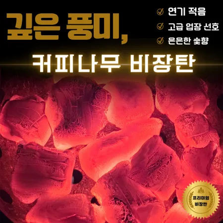 [비제이무역 밝은참숯] 커피나무 비장탄 SSS(5번)
