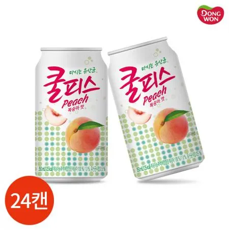 동원 쿨피스 복숭아맛 350ml x 24캔 업소용