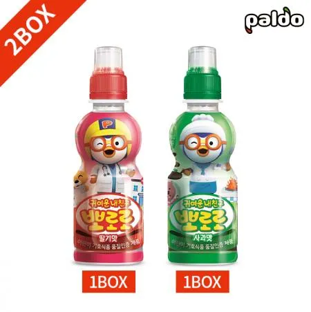 팔도 뽀로로 사과 딸기 PET 235ml X24 2박스