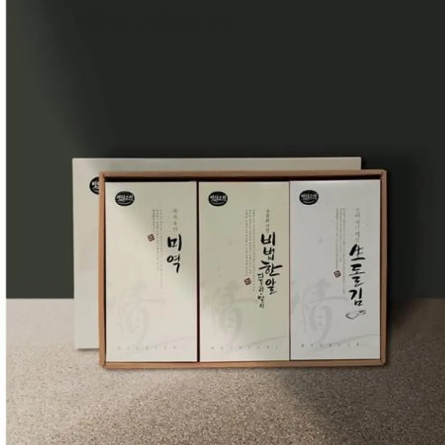 바다소리 생돌김 해물육수팩 미역 3종 선물세트 업소용 이미지