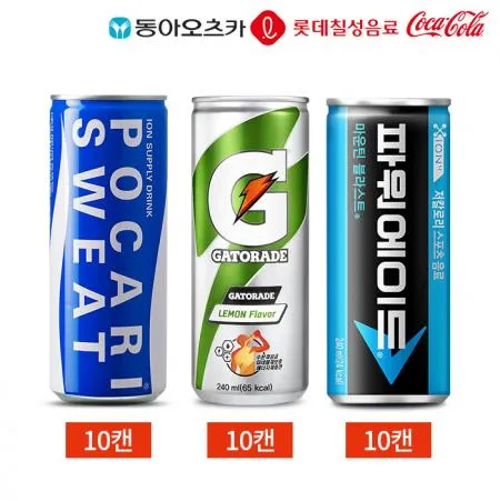 스포츠 에너지 음료 240ml 3종 30캔 세트 업소용