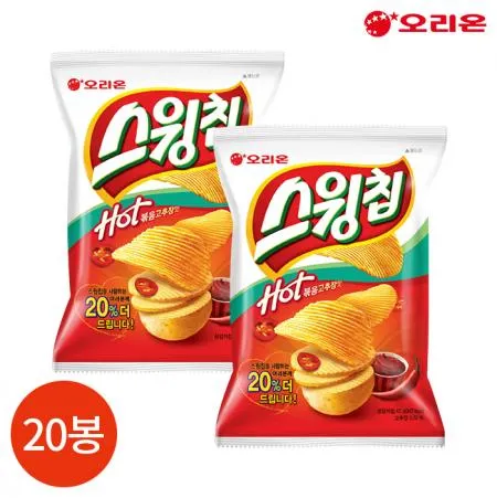 오리온 스윙칩 볶음고추장 50g X20봉 업소용