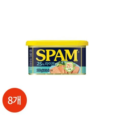 CJ 스팸 25% 라이트 200g X8개
