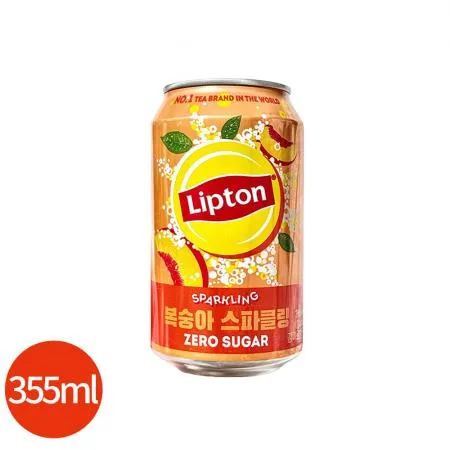 립톤 복숭아 스파클링 제로 355ml x 24개 업소용