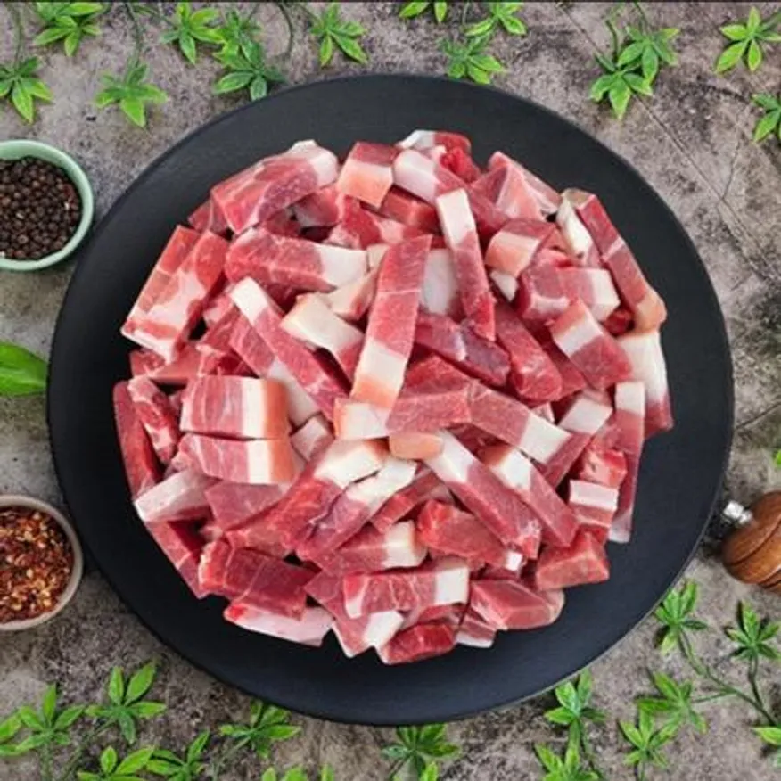 국내산 앞다리살 미전지 찌게 1.5mm 기둥모양 1kg 업소용 이미지