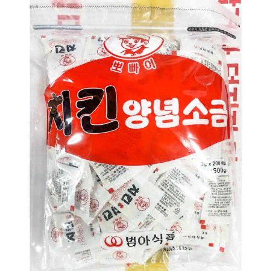 범아 치킨소금 3g x200입 600g 업소용 이미지