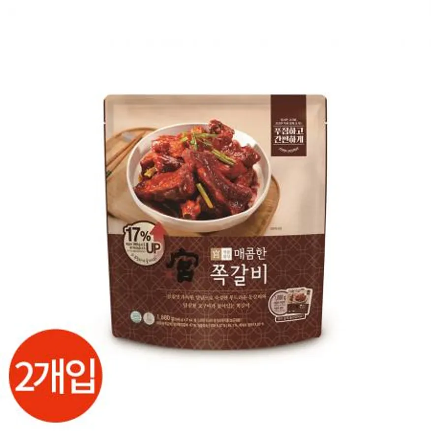 궁 매콤한 쪽갈비 940g x 2봉 업소용 이미지