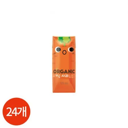롯데 ORGANIC 유기농 사과 125ml X24개