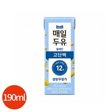 매일 두유 고단백 플레인 190ml x 24개 업소용
