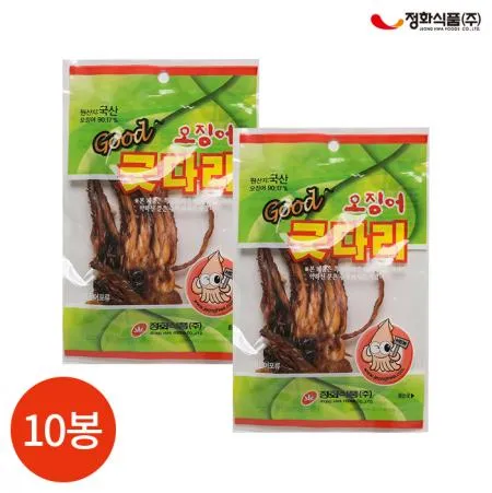 정화식품 오징어 굿다리 17g X10봉 업소용