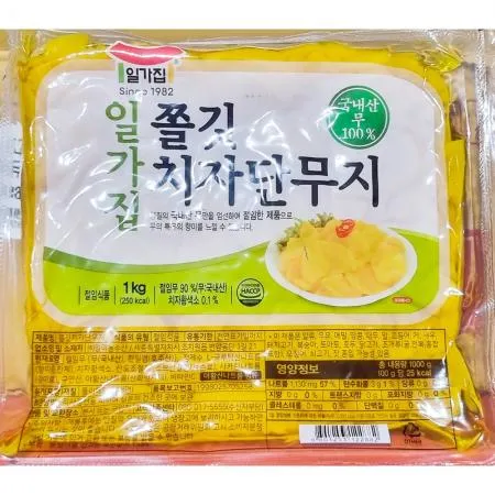 일미 치자단무지 쫄깃한것 1kg 업소용 이미지