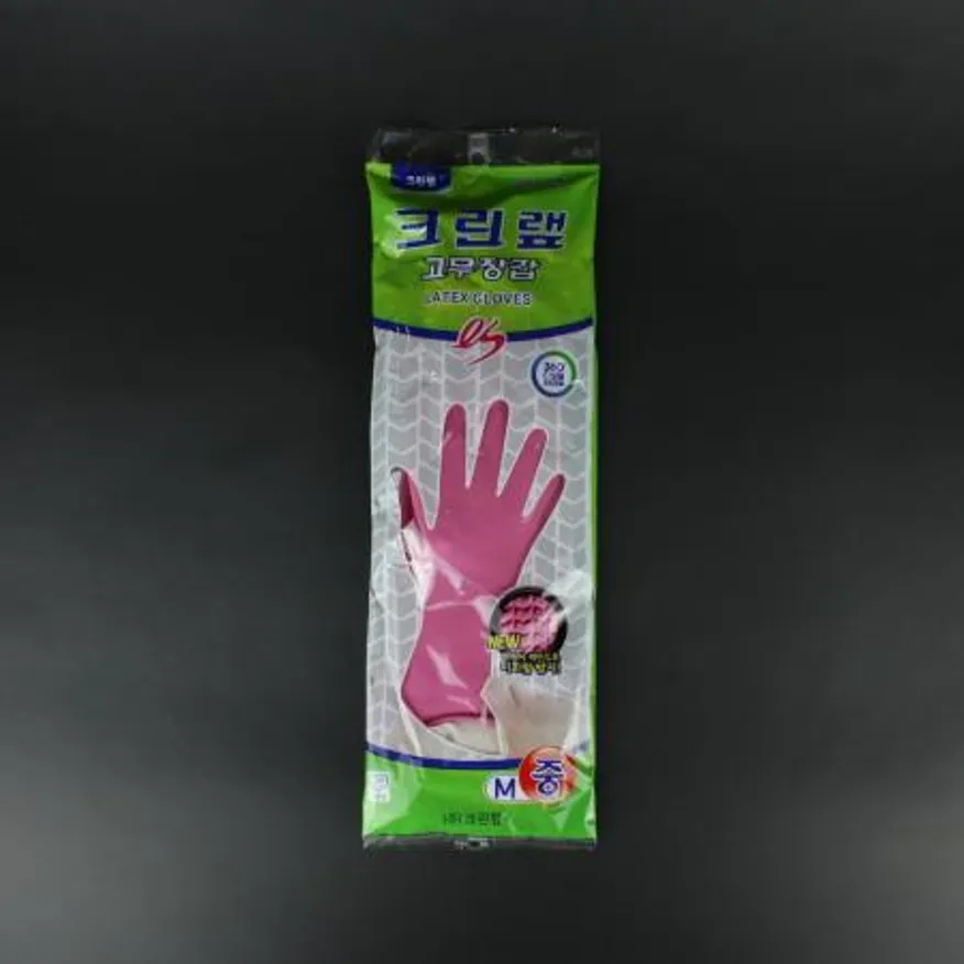 크린랩 고무장갑 중 분홍 업소용 이미지