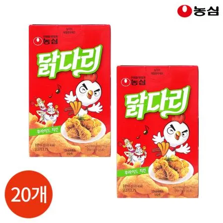농심 닭다리 후라이드 치킨맛 66g X20개 업소용