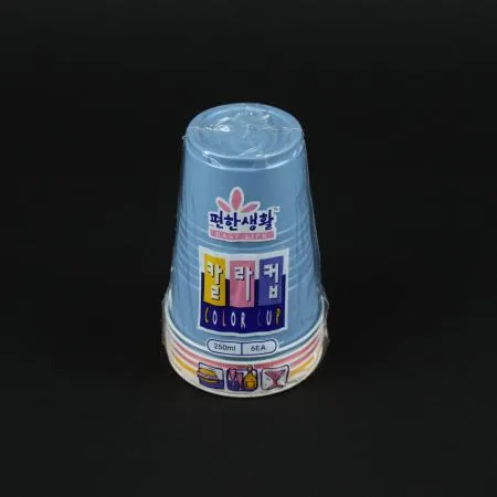 롯데 칼라컵 9oz 6개입 업소용 이미지