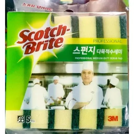 양면스폰지수세미 (스카치 5매입) 업소용 이미지