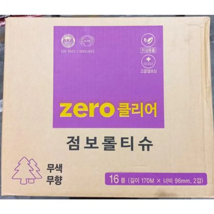 제로클리어 점보롤 2겹 180m 16롤 업소용 이미지