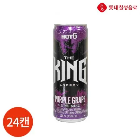 롯데칠성 핫식스 더킹 퍼플 그레이프 355ml x 24캔 업소용