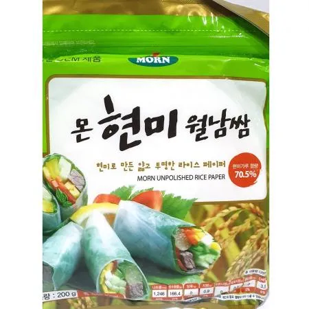 월남쌈 (몬 현미 원형 16Cm 200g) 업소용 이미지