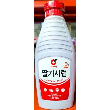 딸기시럽 (스위트웰 500g) 업소용 이미지