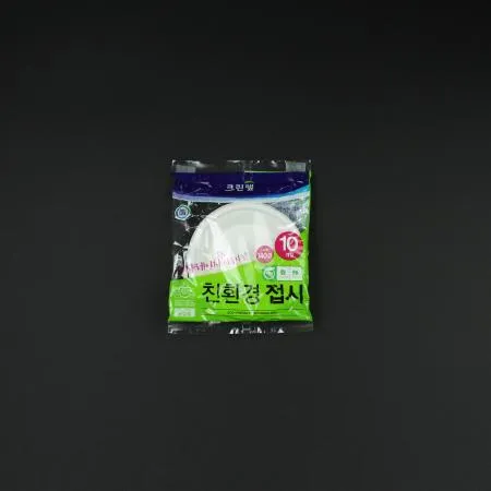 크린랩 친환경접시 140Ø 10개입 업소용 이미지