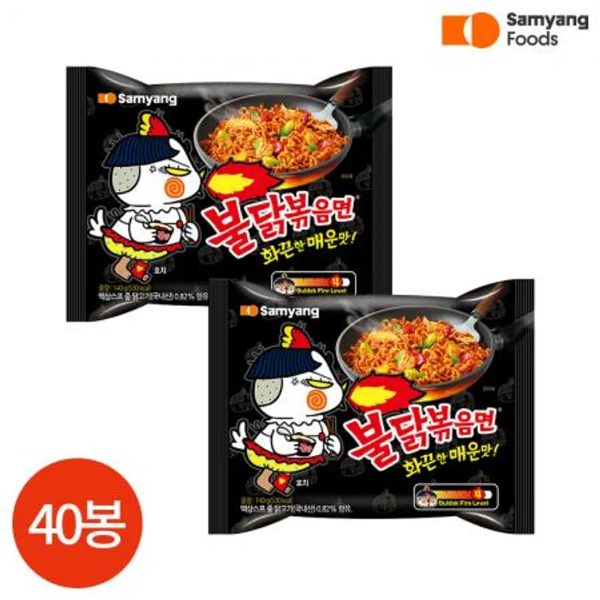 삼양 불닭볶음면 140g x 40봉 업소용 이미지