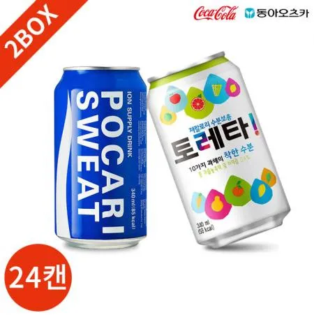 이온음료 포카리 토레타 묶음 340ml X24캔 2박스