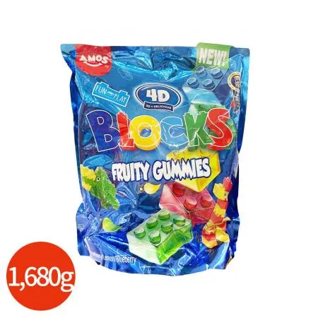 AMOS 4D 블록 젤리 1680g