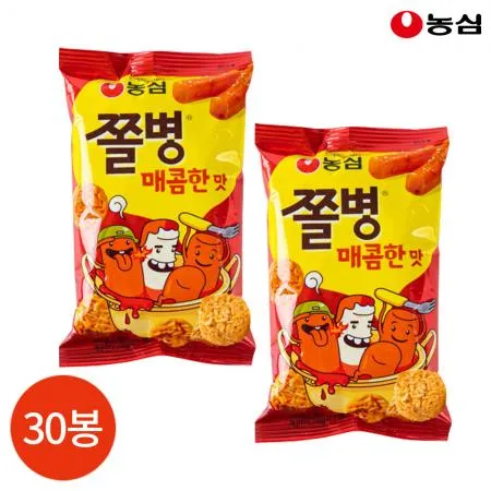 농심 쫄병 매콤한맛 82g X30봉