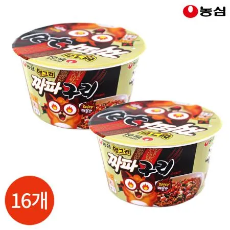 농심 앵그리 짜파구리 108g x 16개 업소용
