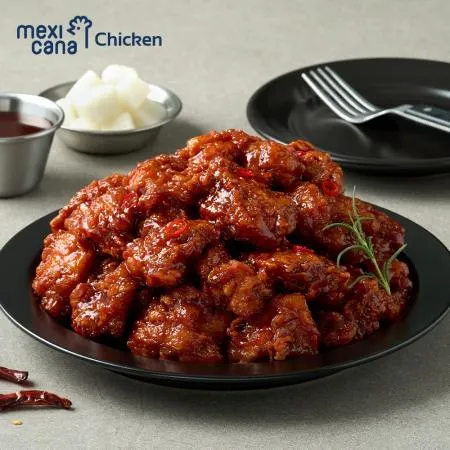 멕시카나 더바삭한 매콤달콤 닭강정 500g 이미지