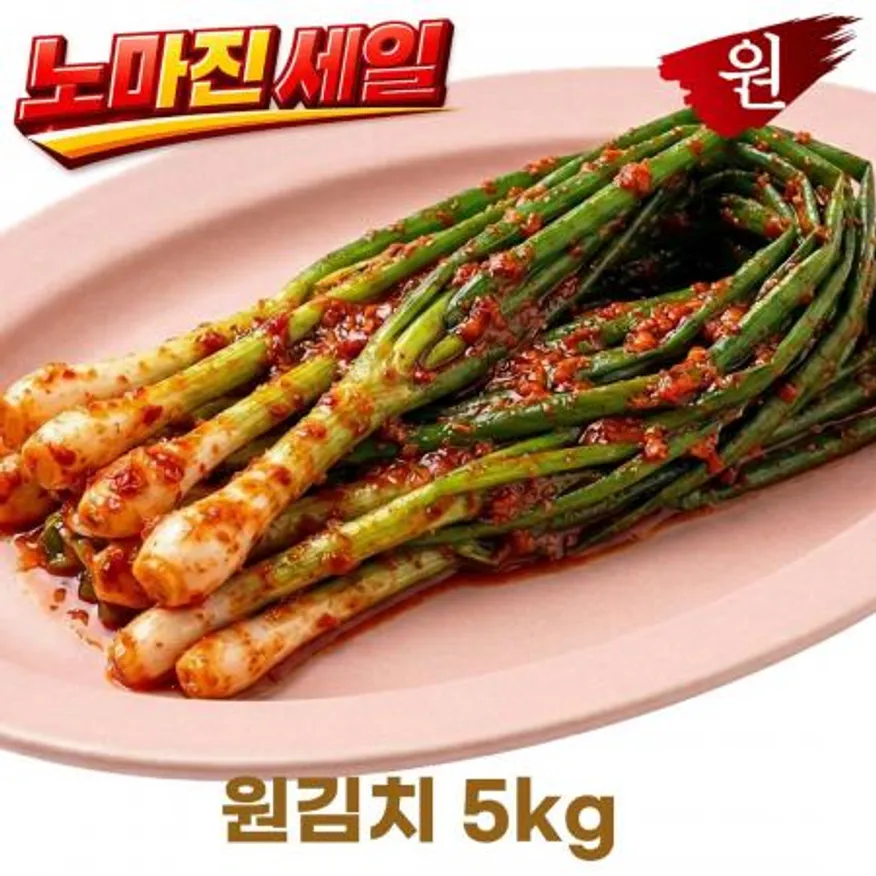 원김치 쪽파김치 5kg 알싸한 풍미 아삭한 식감 대용량 업소용 아이스박스 이미지