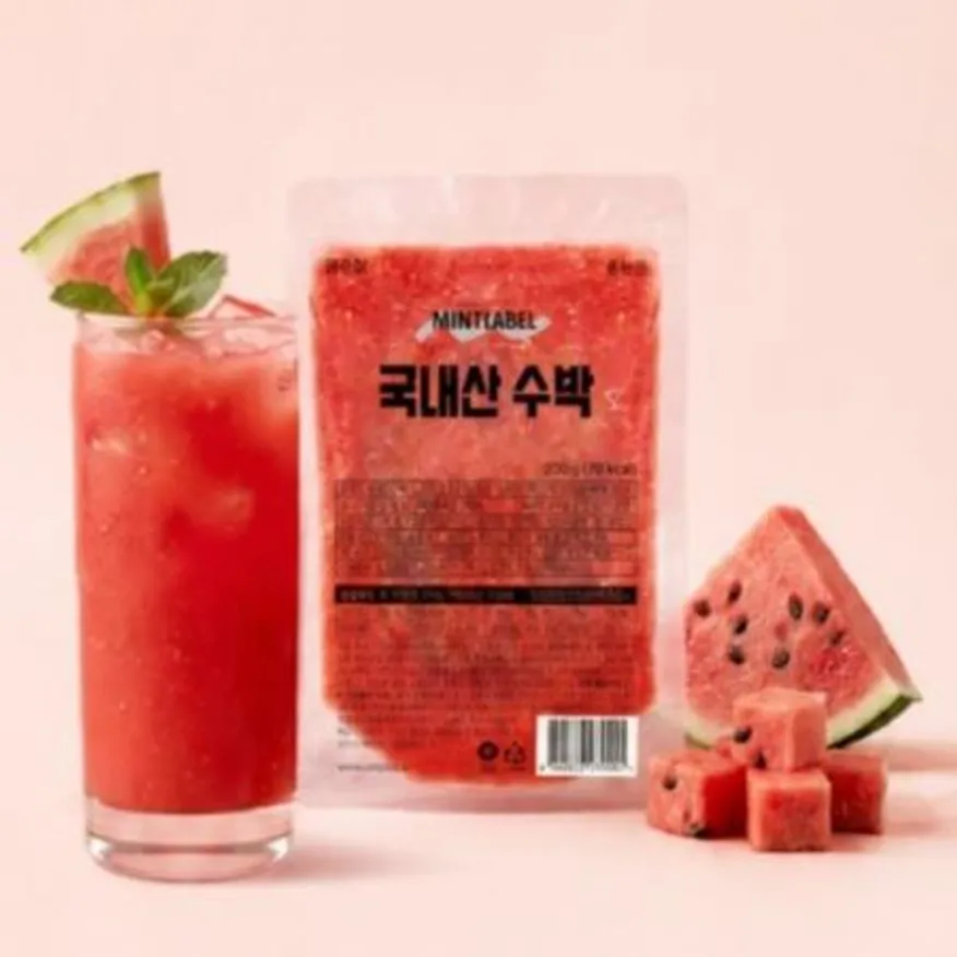 (16:30마감(D) 민트라벨수박주스(셀플러스/냉동/200G)EA 이미지