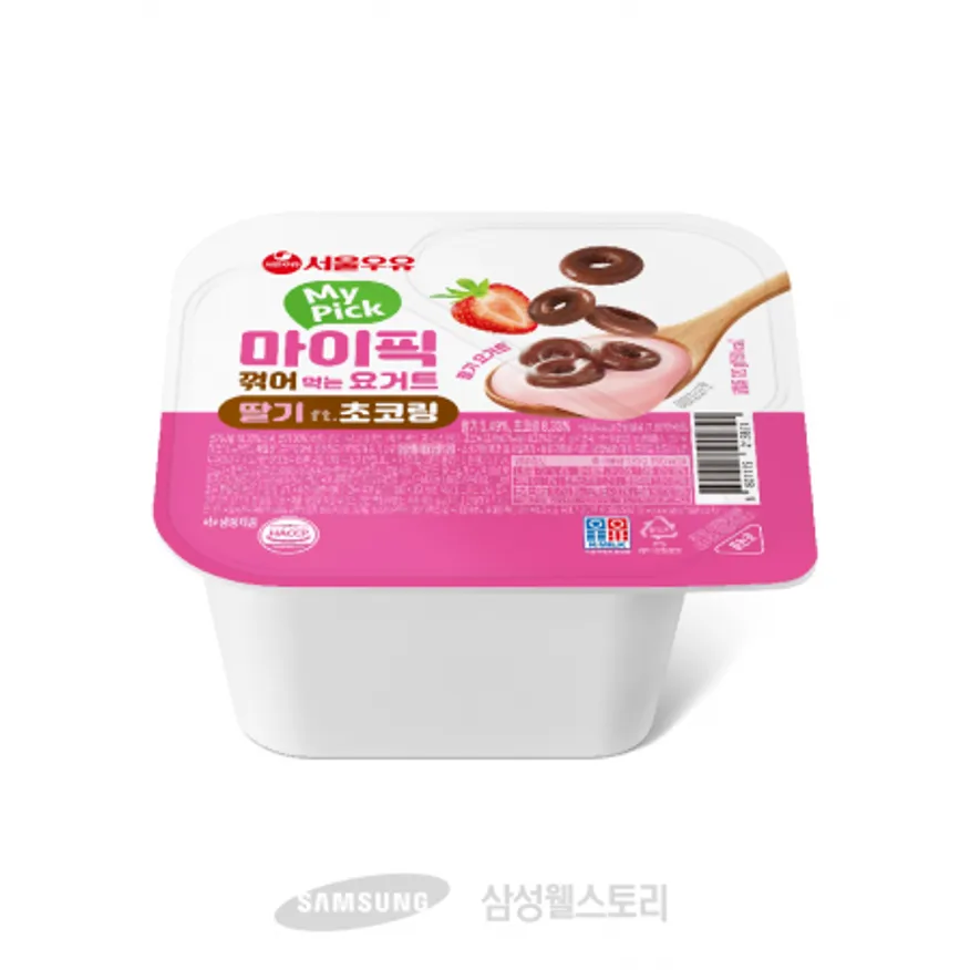 (16:30마감)떠먹는요구르트,마이픽,딸기,원유:국산,서울우유,120G/EA 이미지