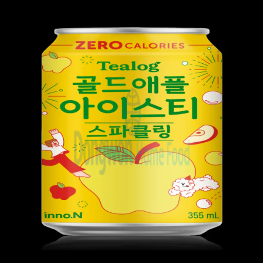 (16:30마감(D) 티로그골드애플아이스티스파클링(이노엔/제로/355ML*24EA)BOX 이미지