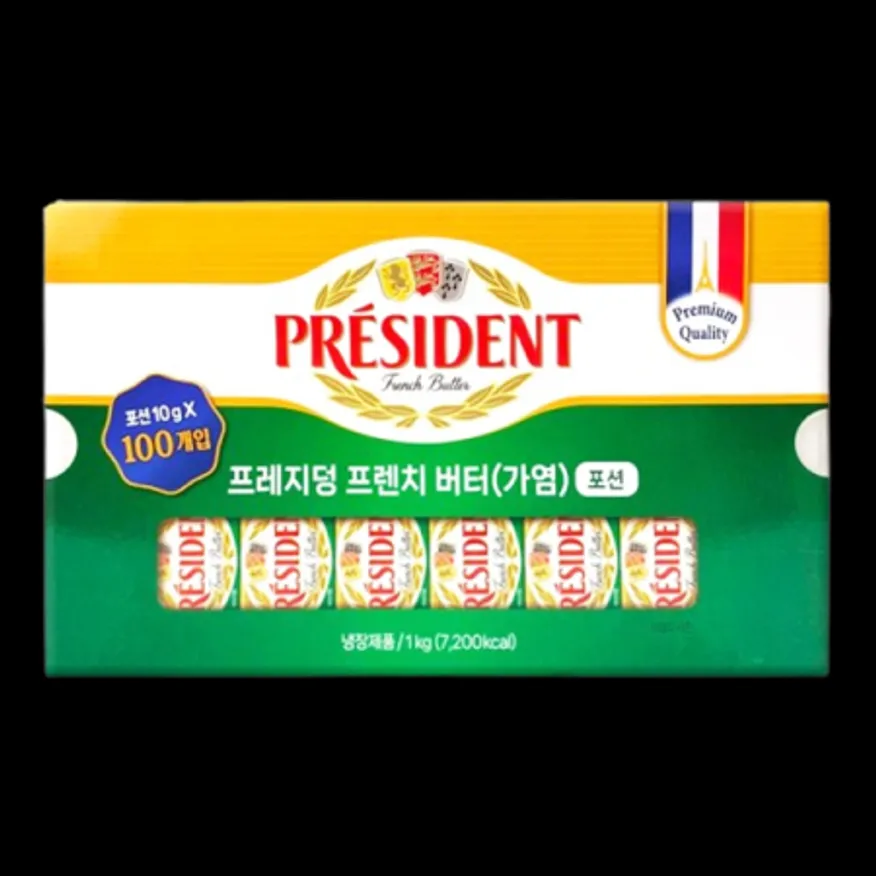 코스트코/PRESIDENT 가염포션버터 10Gx100 원산지 프랑스 이미지