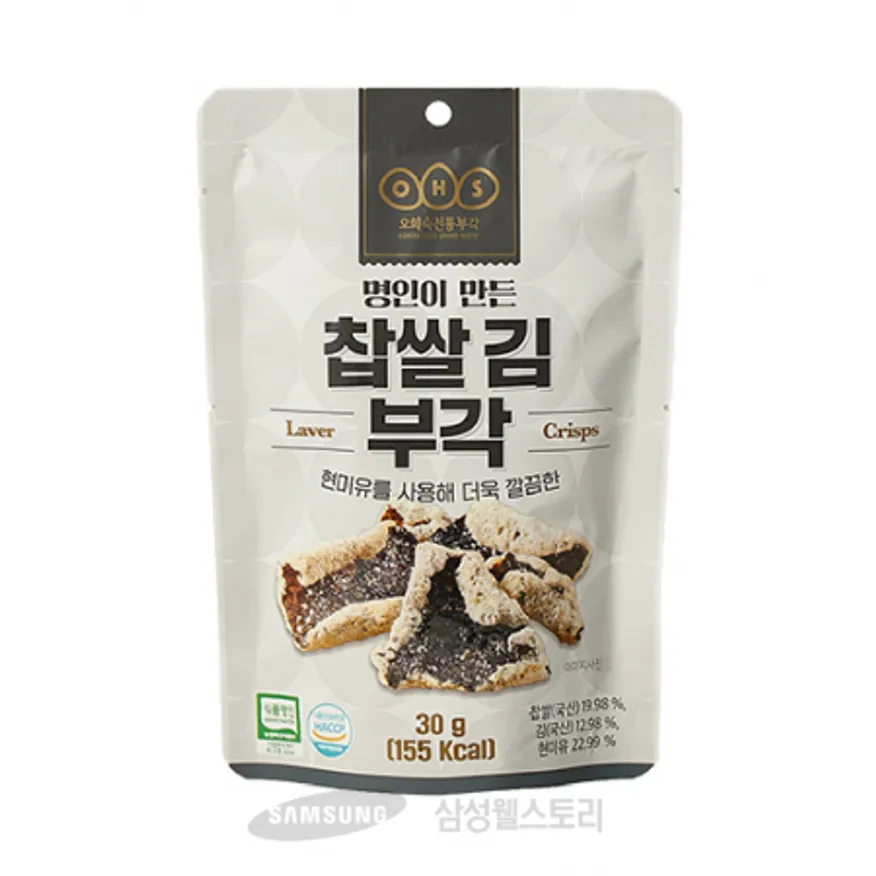(16:30마감)오희숙찹쌀김부각(하늘바이오/30G/PAC/김:국내산) 이미지