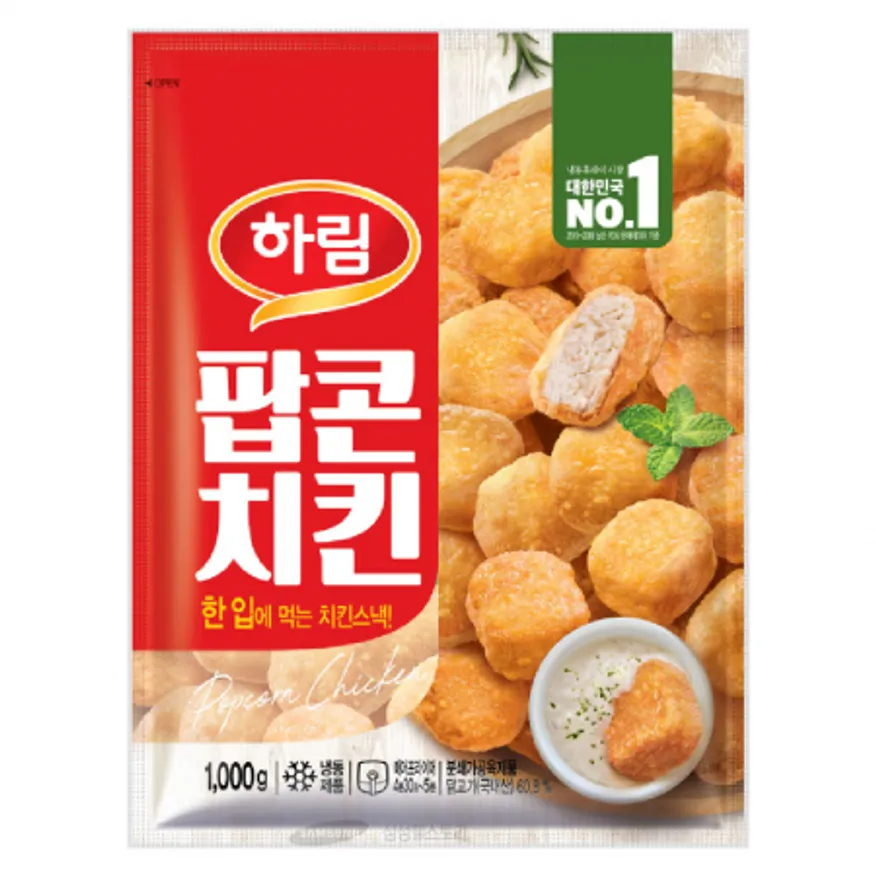 (16:30마감)팝콘치킨(1KG(7G*142EA)/PAC/계육:국내산/하림) 이미지