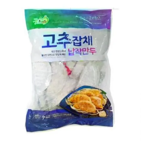 (16:30마감(D) 고추잡채납작만두(굿프랜즈/50g*20±1입)/1kg)EA 이미지